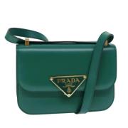 Pre-owned Leather prada-bags Prada Vintage , Green , Dames