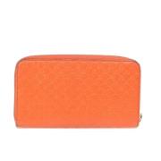 Pre-owned Leather wallets Gucci Vintage , Orange , Dames