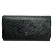 Pre-owned Leather wallets Louis Vuitton Vintage , Black , Dames