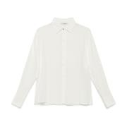 Fluid Crepe Blouse Maliparmi , White , Dames