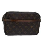 Pre-owned Canvas clutches Louis Vuitton Vintage , Brown , Dames