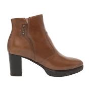 Casual Kameel Leren Dameslaars Nerogiardini , Brown , Dames