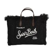 Colette W Zwarte Gebreide Shopper Tas MC2 Saint Barth , Black , Dames