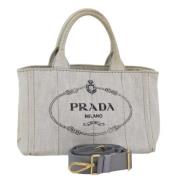 Pre-owned Canvas prada-bags Prada Vintage , White , Dames