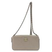 Pre-owned Canvas chanel-bags Chanel Vintage , Gray , Dames