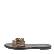 Pre-owned Canvas sandals Louis Vuitton Vintage , Brown , Dames