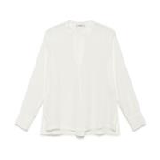 Fluid Crepe Blouse Maliparmi , White , Dames