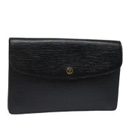 Pre-owned Leather clutches Louis Vuitton Vintage , Black , Dames