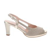 Elegante Satijnen Hoge Hakken Cinzia Soft , Gray , Dames