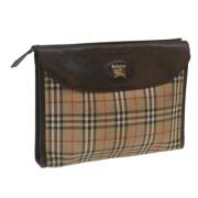 Pre-owned Canvas clutches Burberry Vintage , Brown , Dames