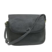 Pre-owned Leather shoulder-bags Burberry Vintage , Black , Dames