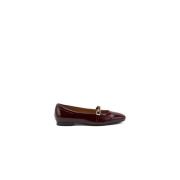 Vierkante neus lak ballerina met bordeaux band Frau , Red , Dames