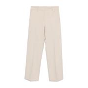 Witte Broek Twill Weefsel Stretch Ontwerp Antonelli Firenze , White , ...