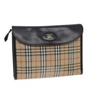 Pre-owned Canvas clutches Burberry Vintage , Beige , Dames