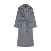 Elegante Wollen Jas Tempera Max Mara , Gray , Dames