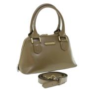 Pre-owned Leather handbags Burberry Vintage , Brown , Dames