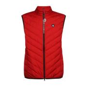 Rode Heren Logo Gilet Vest Emporio Armani EA7 , Red , Heren