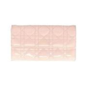 Pre-owned Leather wallets Dior Vintage , Pink , Dames