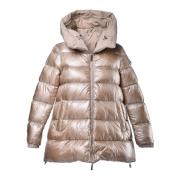 Reversible parka in beige nylon Baldinini , Brown , Dames