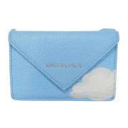 Pre-owned Leather wallets Balenciaga Vintage , Blue , Dames