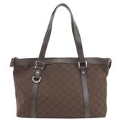 Pre-owned Canvas totes Gucci Vintage , Brown , Dames