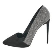 Pre-owned Suede heels Giuseppe Zanotti Pre-owned , Black , Dames