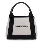 Canvas Tote Bag met leren details Balenciaga , Beige , Dames