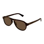 Bruine Tortoise Pilot Zonnebril met UV-bescherming Bottega Veneta , Br...