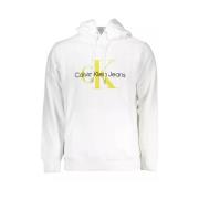 Elegante geborduurde witte hoodie met logo Calvin Klein , White , Here...