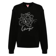 Geborduurde Tiger Sweatshirt Klassieke Stijl Kenzo , Black , Heren