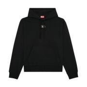 Stijlvolle Gebreide Hoodies Diesel , Black , Heren