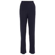 Wijde Viscose Crêpe Broek Max Mara , Blue , Dames