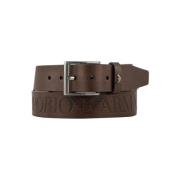 Klassieke leren herenriem Emporio Armani , Brown , Heren