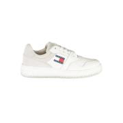 Witte Polyester Sneakers met Veters, Contrastdetails, Print, Logo Tomm...