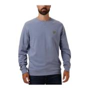 Lichtblauwe Crew Neck Sweater Lyle & Scott , Blue , Heren