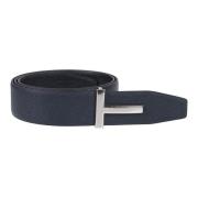 Omkeerbare Gesp Riem Tom Ford , Blue , Heren