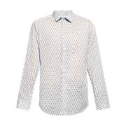 Blauw Paisley Print Overhemd Etro , White , Heren