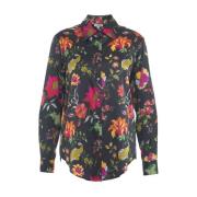 Bloes met bloemenprint, lange mouw Himon's , Multicolor , Dames