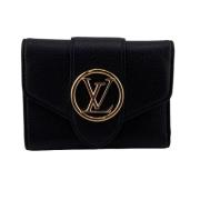 Pre-owned Leather wallets Louis Vuitton Vintage , Black , Dames