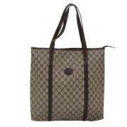 Pre-owned Canvas gucci-bags Gucci Vintage , Beige , Dames