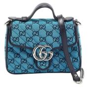 Pre-owned Canvas handbags Gucci Vintage , Blue , Dames