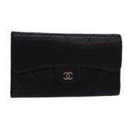 Pre-owned Canvas wallets Chanel Vintage , Black , Dames