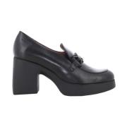 Klassieke Dames Loafer Hakken in Zwart Wonders , Black , Dames