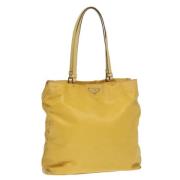 Pre-owned Nylon totes Prada Vintage , Yellow , Dames