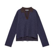 Lucky Pois Jacquard Sweater Maliparmi , Blue , Dames