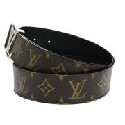 Pre-owned Leather belts Louis Vuitton Vintage , Brown , Heren