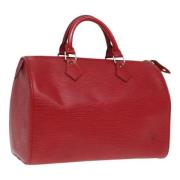 Pre-owned Leather handbags Louis Vuitton Vintage , Red , Dames