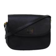 Pre-owned Leather shoulder-bags Burberry Vintage , Black , Dames