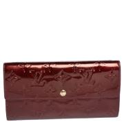 Pre-owned Leather wallets Louis Vuitton Vintage , Red , Dames