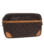 Pre-owned Canvas clutches Louis Vuitton Vintage , Brown , Dames